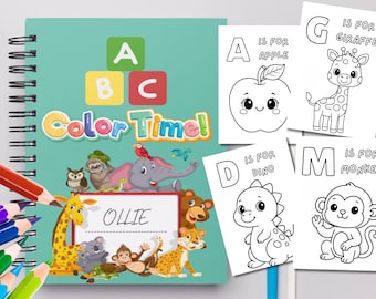 ABC Animal Coloring Book | A-Z Learning Activity (PDF)