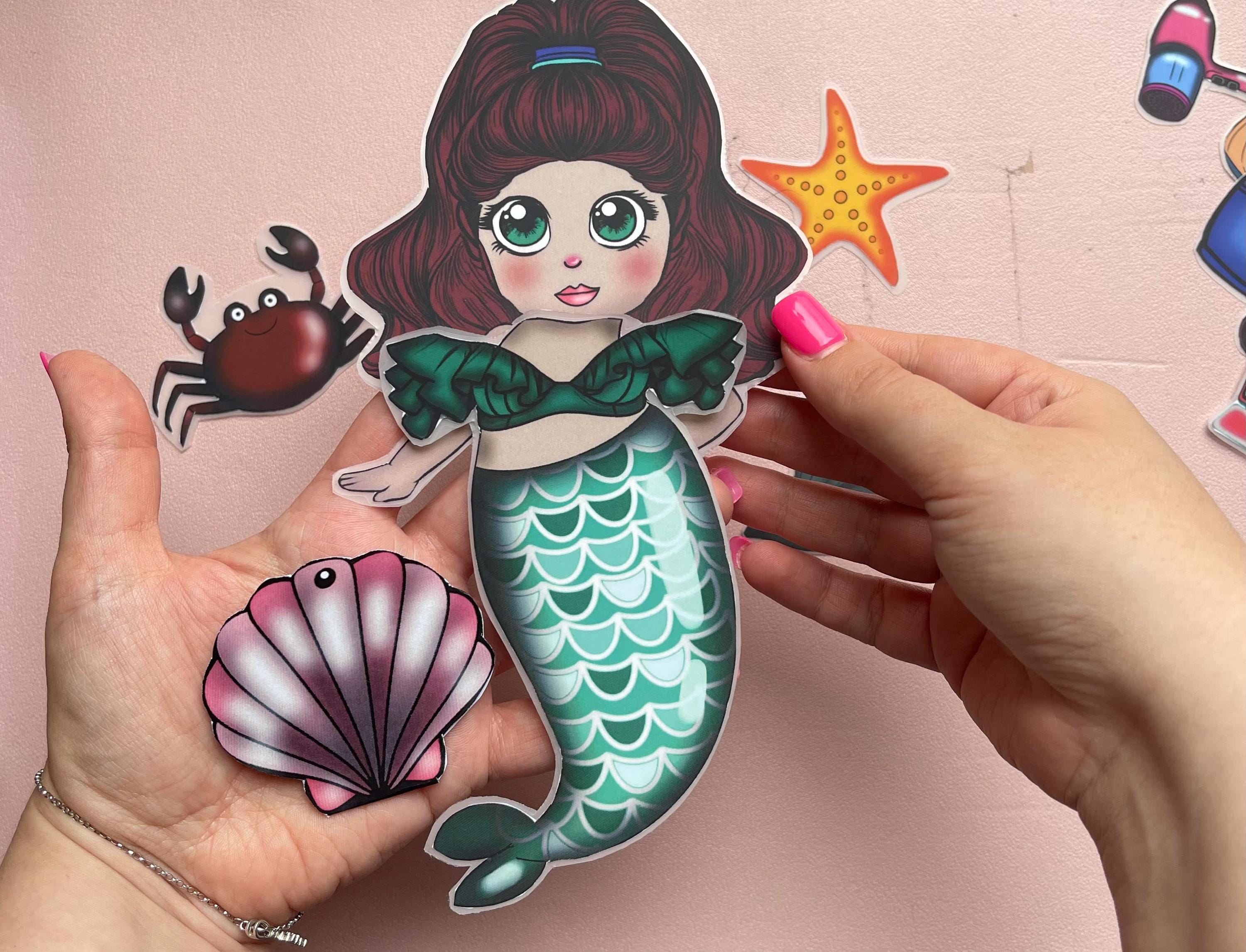 Mermaid Paper Doll Dress-up: DIY Summer Activity (digital Download) - Etsy Mermaid Paper Doll Dress-up: DIY Summer Activity (digital Download) - Etsy