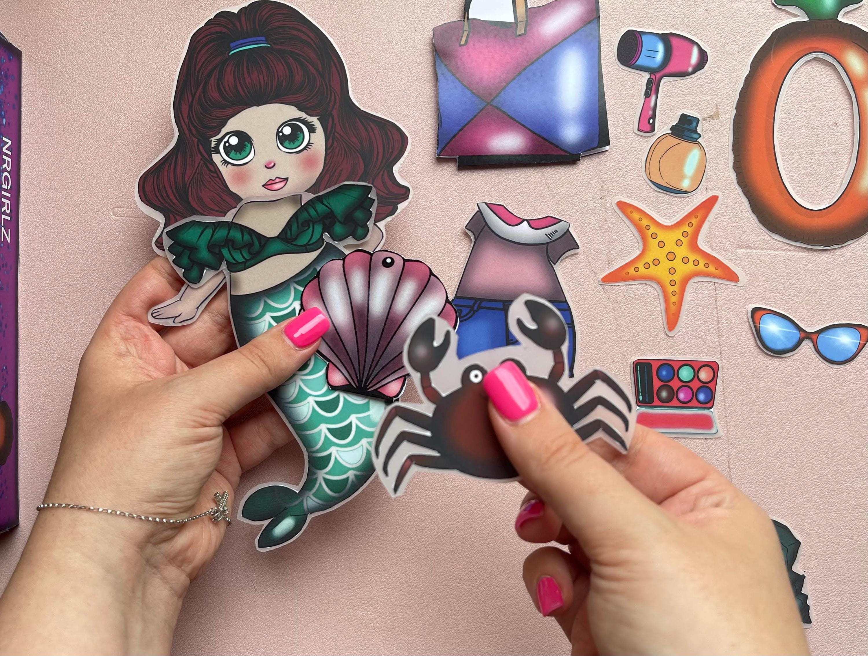 Mermaid Paper Doll Dress-up: DIY Summer Activity (digital Download) - Etsy Mermaid Paper Doll Dress-up: DIY Summer Activity (digital Download) - Etsy