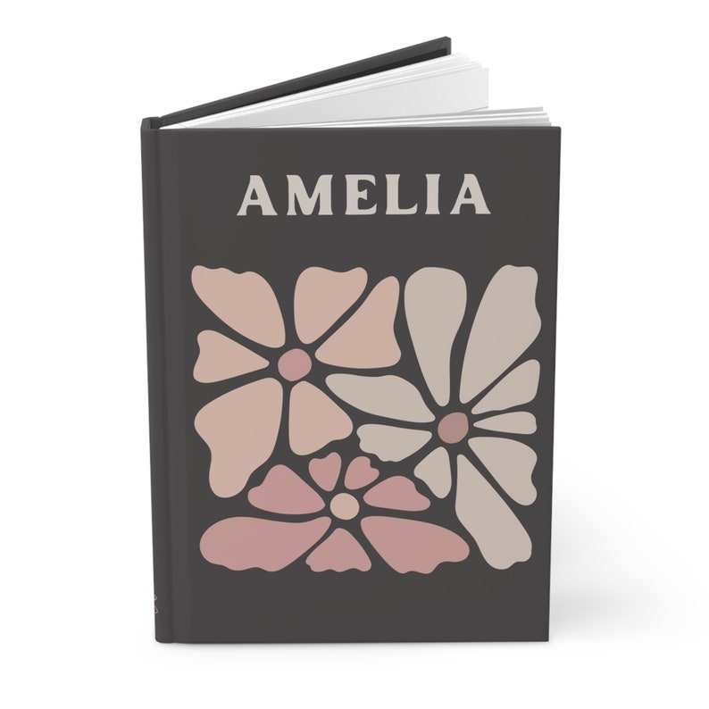 Personalized Hard Cover Floral Journal, Note Book, Diary zdjęcie 4