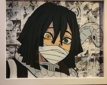 Hand Painted Demon Slayer Kyojuro Rengoku Manga Anime Art - Etsy