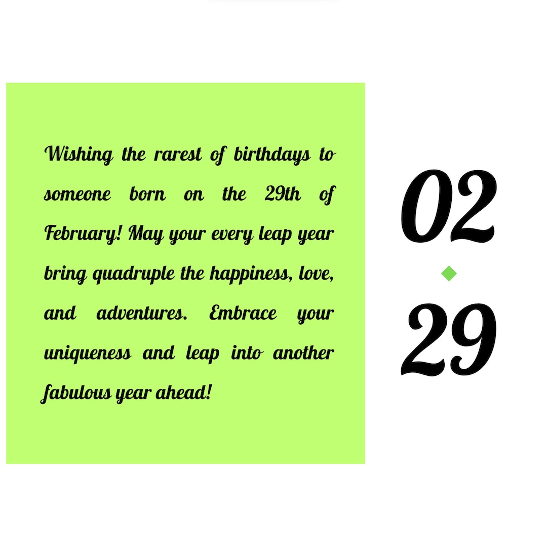 Happy Leap Year Birthday Card Birthday Greeting Card For 29th February Il 1080xN.5789924592 H5ys
