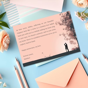 Cartão de aniversário personalizado para esposa, cartão de aniversário para esposa, cartão de mensagem romântica personalizado para ela, presente para ela