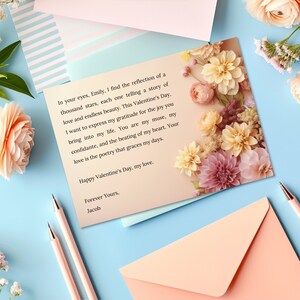 Tarjeta personalizada de feliz día de San Valentín para novia, tarjeta de amor para esposa, tarjeta de mensaje romántico para el día de San Valentín, regalo de felicitación para ella