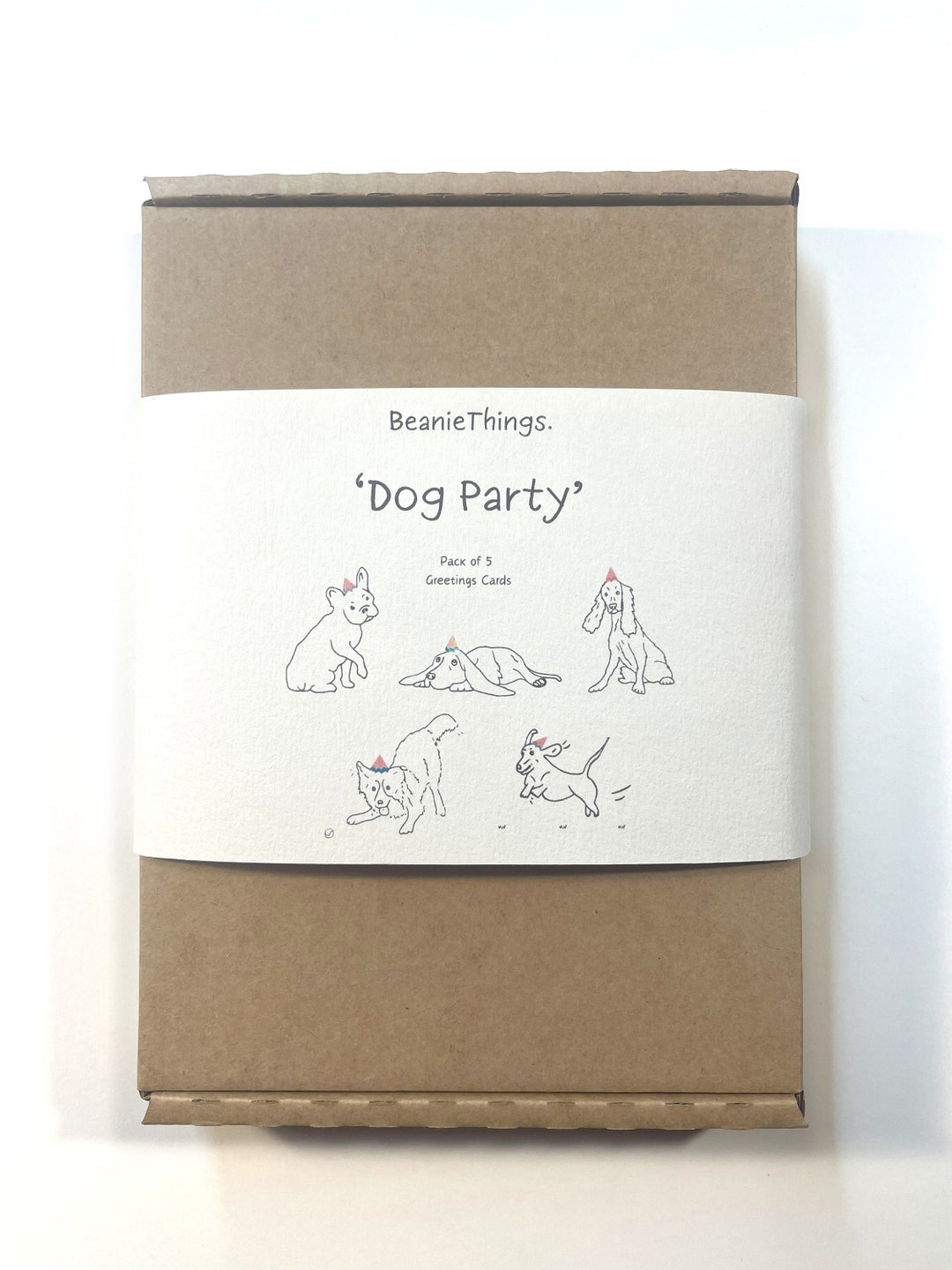 Greeting Card Pack Dog Cards Dog Party Pack Birthday Cards for Dog ...