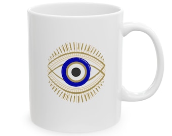 Evil Eye Geschenk Becher für Mama Geschenk Türkisch Bösen Blick Geschenk Griechisch Auge Geschenk Santorini Geschenk für sie mystisches Geschenk für Religiöses Geschenk für ihn Mykonos