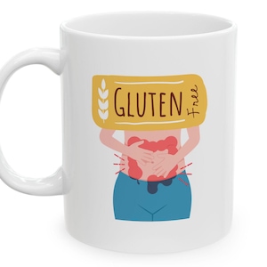 Funny gluten free mug gift for celiac disease gift for gluten free gift for food allergy gift for food intolerance gift for food allergies