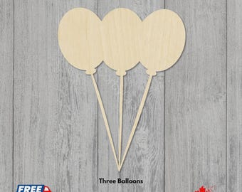 Laser Cut Balloon Shapes | Unfinished Baltic Birch Wood Craft