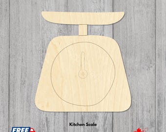 Kitchen Scale Wooden Cutouts | Laser Cut Blanks | Scale Silhouettes in Various Sizes for Crafts