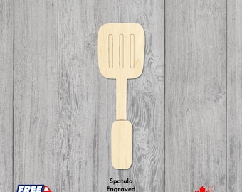 Kitchen Spatula Wooden Cutouts | Laser Cut Blanks | Spatula Silhouettes in Various Sizes for Crafts