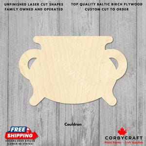 Laser Cut Wooden Cauldron | Unfinished Baltic Birch Craft Blank
