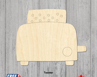 Toaster Wooden Cutouts | Laser Cut Blanks | Toaster Silhouettes in Various Sizes for Crafts