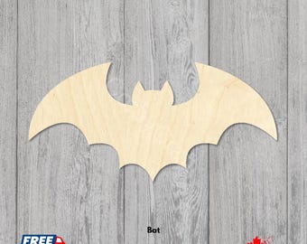 Lasergeschnittene Fledermaus aus baltischer Birke | Halloween-Bastelidee aus unbehandeltem Holz