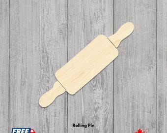 Rolling Pin Wood Cutout | Baltic Birch Laser Cut Blank