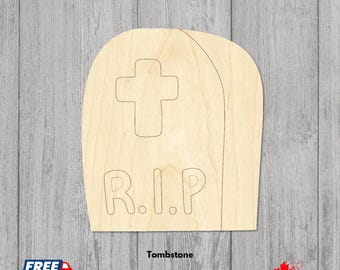Tombstone Wooden Cutouts | Laser Cut Blanks | Gravestone Blanks | RIP Stone in Various Sizes