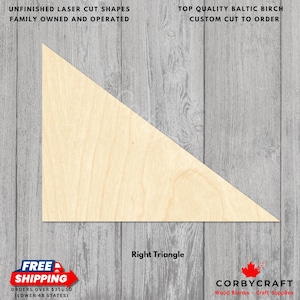 Baltic Birch Right Triangle: Unfinished Wood Craft Blanks