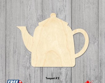 Laser Cut Teapot #2 | Baltic Birch Wood Craft Shape