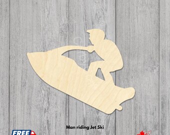 Jet Ski Wooden Cutout | Baltic Birch Laser Cut Blank