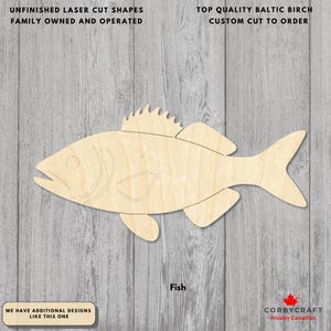 Wooden Fish Cutouts | Laser Cut Baltic Birch Plywood | Unfinished Fish Shapes for Crafts & Signs