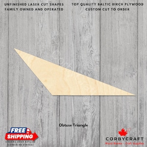 Formes en bois triangulaires obtus pour le bricolage : Bouleau de la Baltique