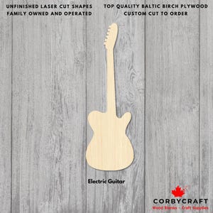 Bois de guitare électrique découpé au laser | Ebauches artisanales en contreplaqué de bouleau de la Baltique | Découpes musicales de différentes tailles