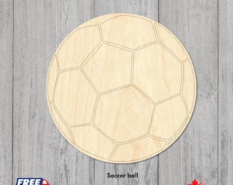 Balón de fútbol cortado con láser / Madera de abedul báltico para manualidades