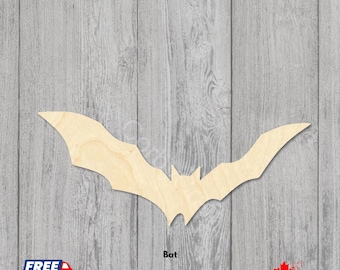 Laser Cut Bat Wood Shapes | Unfinished Bat Cutouts | Blank Bats for Halloween Crafts and Decor