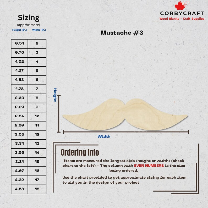 Mustache Wooden Cutouts | Baltic Birch Laser Cut Blanks | Mustache ...