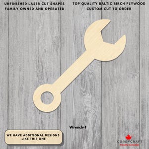 Clé découpée au laser n° 1 | Découpes de bouleau de la Baltique non finies | Découpes pour créations d'outils en plusieurs tailles | Décoration d'outil non fini pour travaux manuels et enseignes
