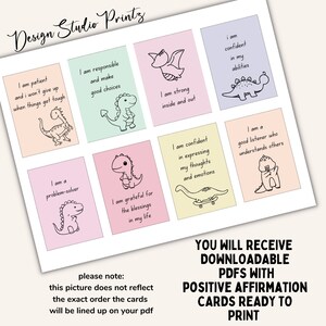 32 Printable Children's Positive Affirmation Cards, Digital Download, Encouragement For Kids, Positive Affirmations, Mindfulness For Kids