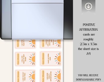 24 positive Affirmationskarten, Vision Board Printables (Digitaler Download)