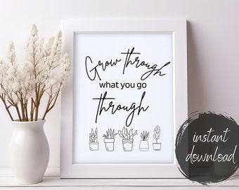 Positive Affirmation Print, Minimalistische Büro Dekoration (Digitaler Download)
