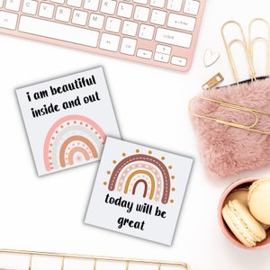 24 druckbare positive Affirmationskarten für Kinder, Ermutigung für Kinder, Karten zur Selbstliebe, Bewusstsein für psychische Gesundheit, digitales Produkt.
