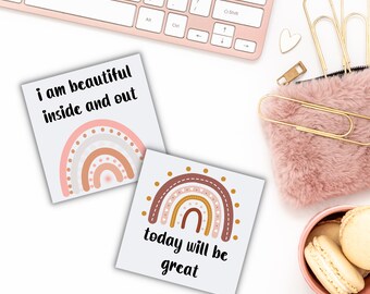 Ausdruckbare positive Affirmationskarten für Kinder, Selbstliebe, Ermutigung (digitales Produkt)