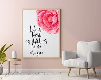 Girl Boss druckbare Wandkunst, positive Affirmation (Digitaler Download)