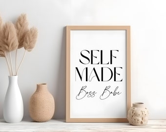 Boss Babe druckbare, minimalistische Büroeinrichtung (digitaler Download)