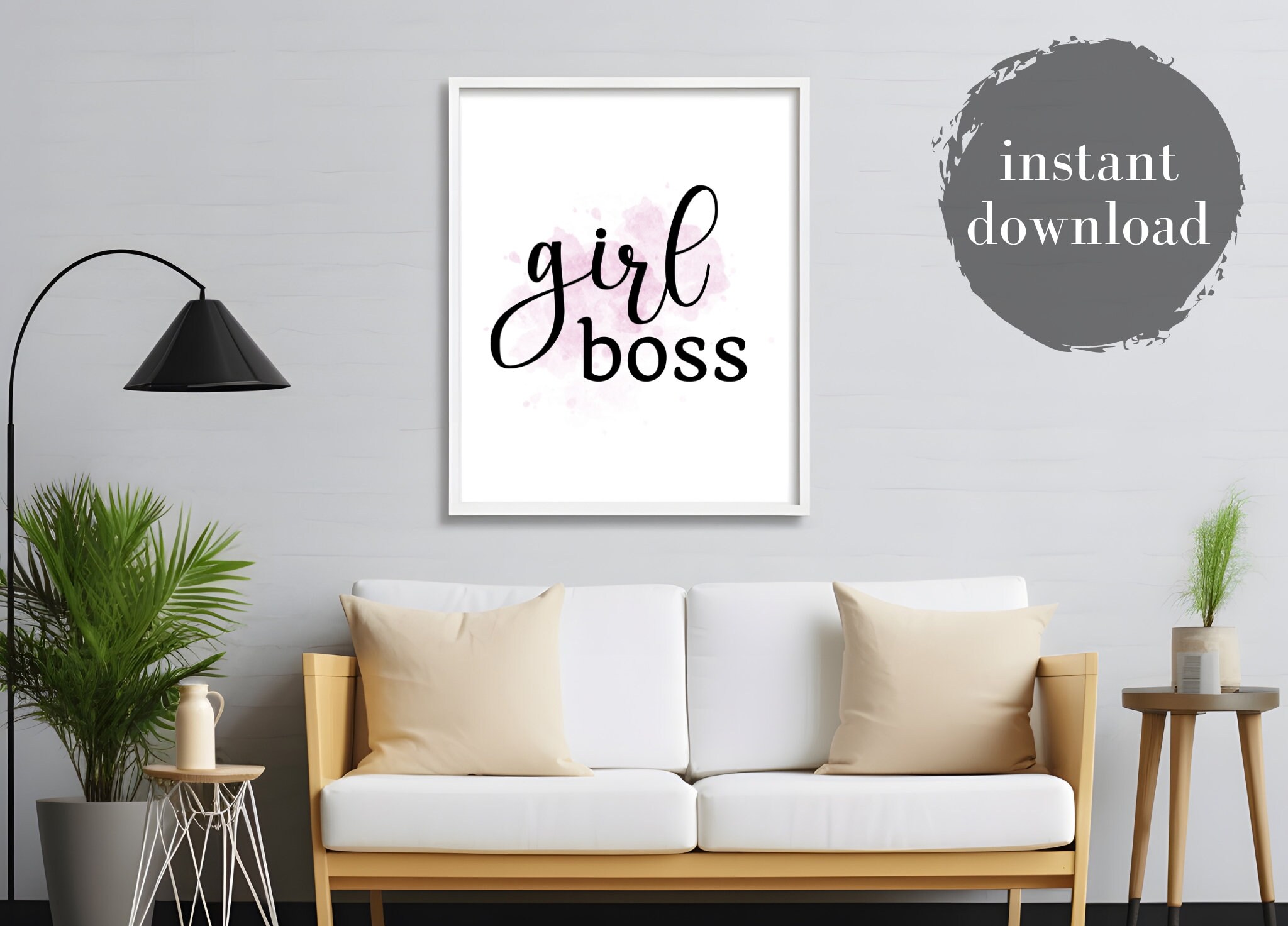 Printable Girl Boss Wall Art, Boss Babe Print, Boss Babe Wall Art, Girl ...