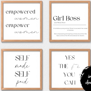 Printable Girl Boss Wall Art, Boss Babe Print, Boss Babe Wall Art, Girl Boss Wall Decor, Girl Boss Print, Feminine Room Decor, Gift for Her