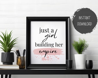 Girl Boss Empire druckbare, feministische Wandkunst (Digitaler Download)