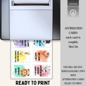 32 Printable Children's Positive Affirmation Cards, Digital Download, Encouragement For Kids, Positive Affirmations, Mindfulness For Kids