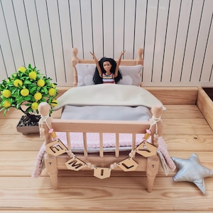 Doll Bedding Set, 1:6 Scale  Duvet for 12 inch Fashion Dolls, Dollhouse Furniture Accesories, 1/6 Scale Pillow and Blanket, Bed not included