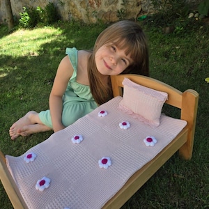 Juego de ropa de cama Bunny para cama IKEA Duktig: manta y almohada de conejo hechas a mano