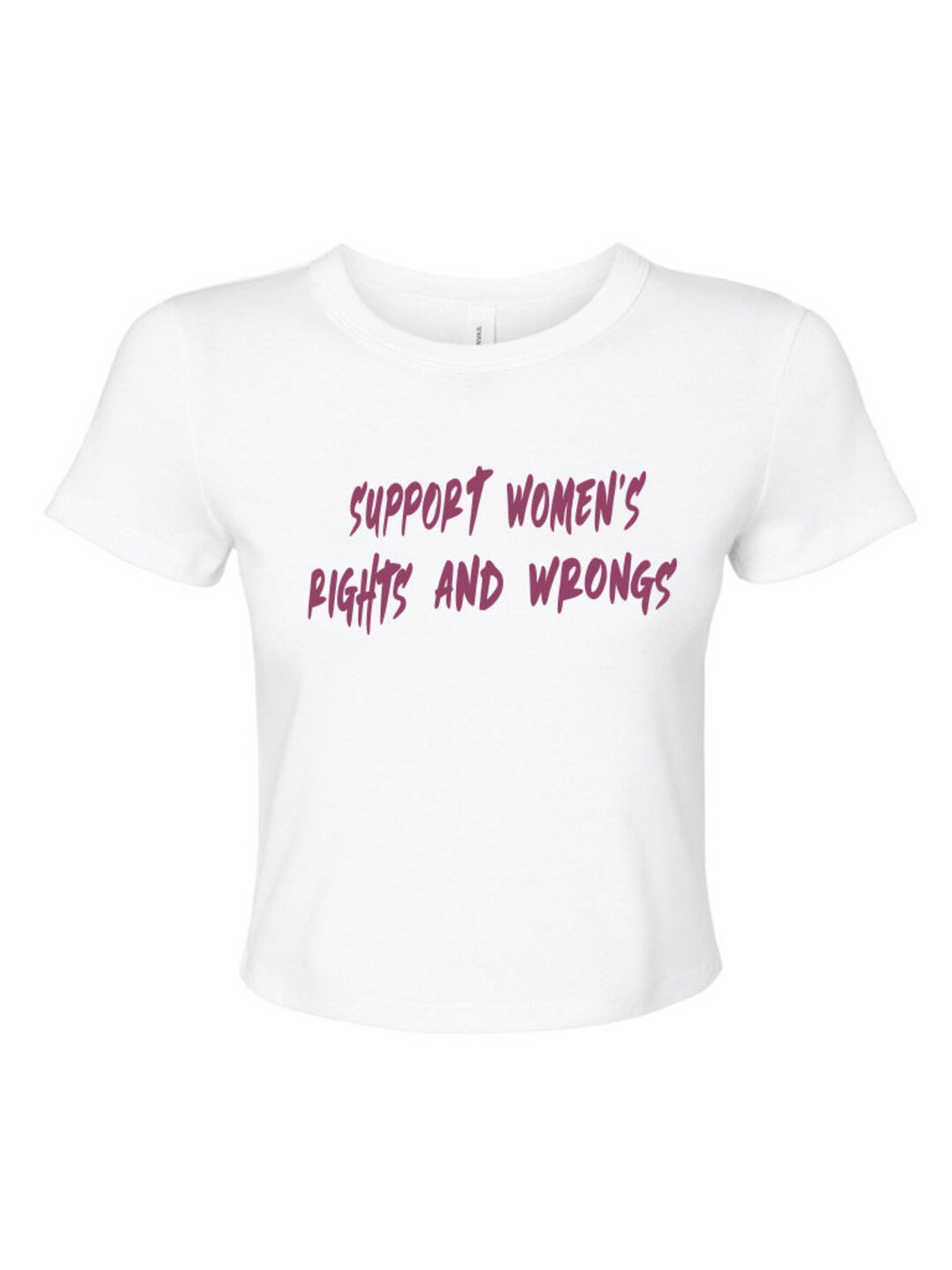 Support Women's Rights and Wrongs Graphic Tee Y2k Cropped Baby Tee Etsy
