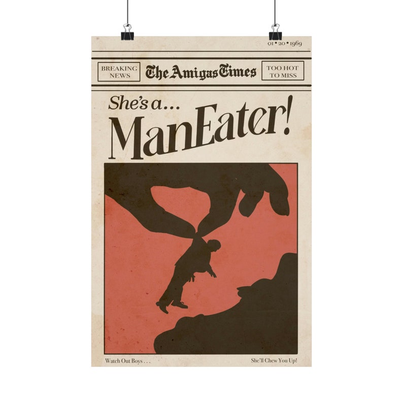 Vintage Newspaper Poster She
