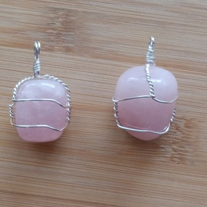 Rose Quartz crystal necklaces