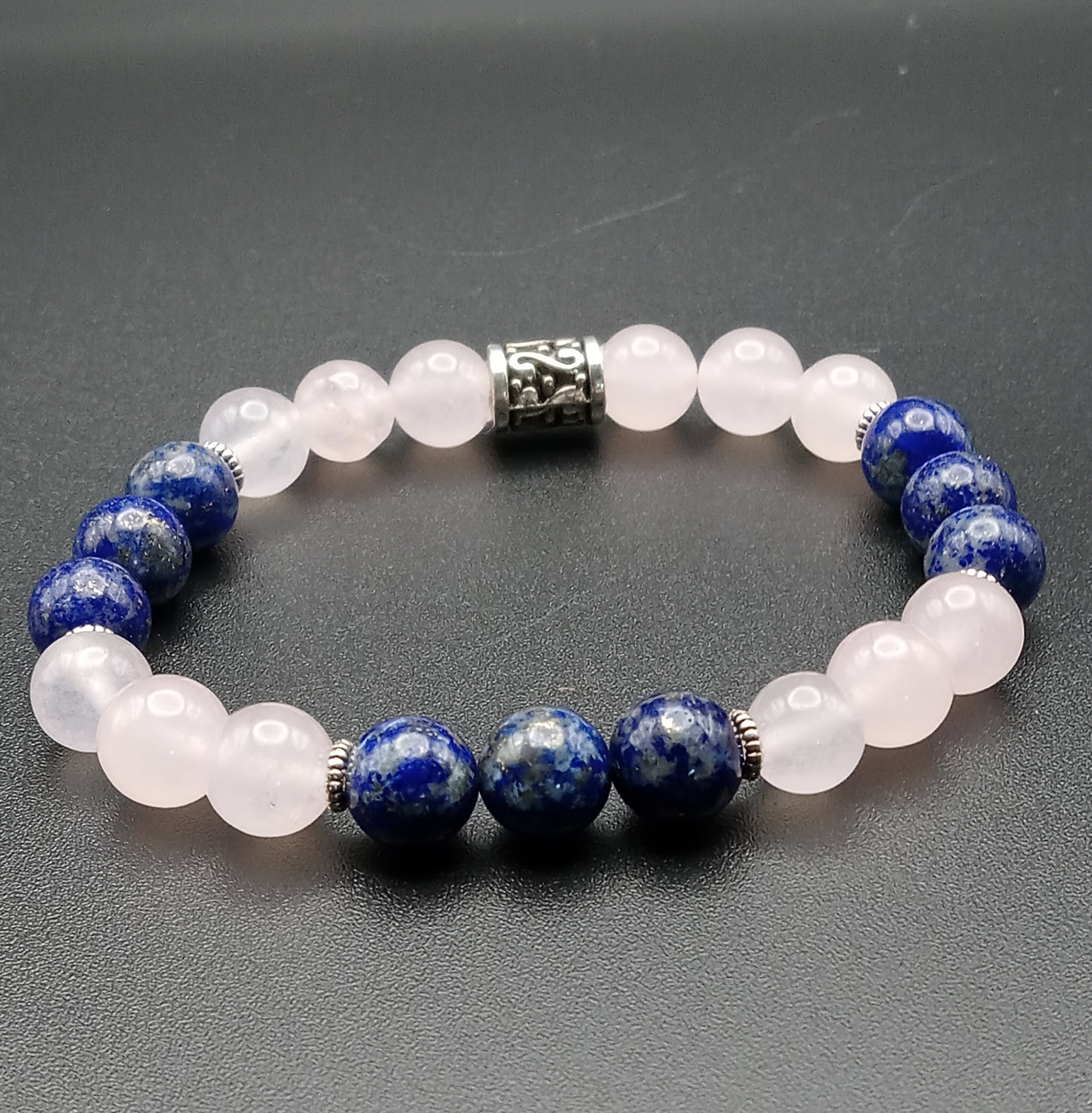 Rose Quartz Lapis Lazuli Bracelet: Healing Crystal Friendship