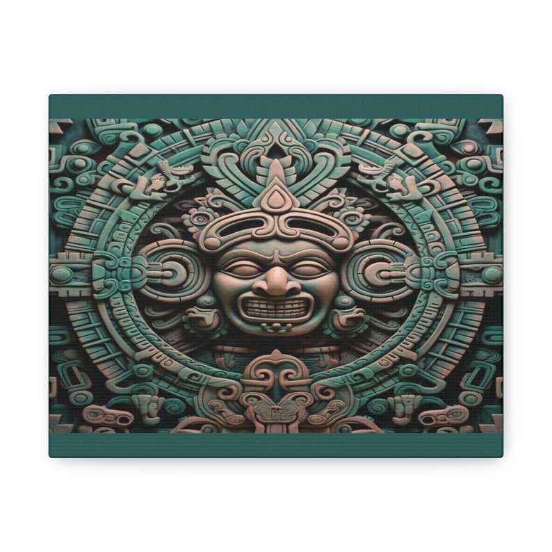 Aztec Artwork, Mesoamerican Prints, Aztec Wall Decor, 3d Carving