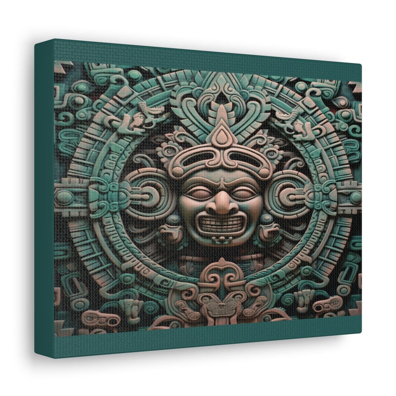 Aztec Artwork, Mesoamerican Prints, Aztec Wall Decor, 3d Carving