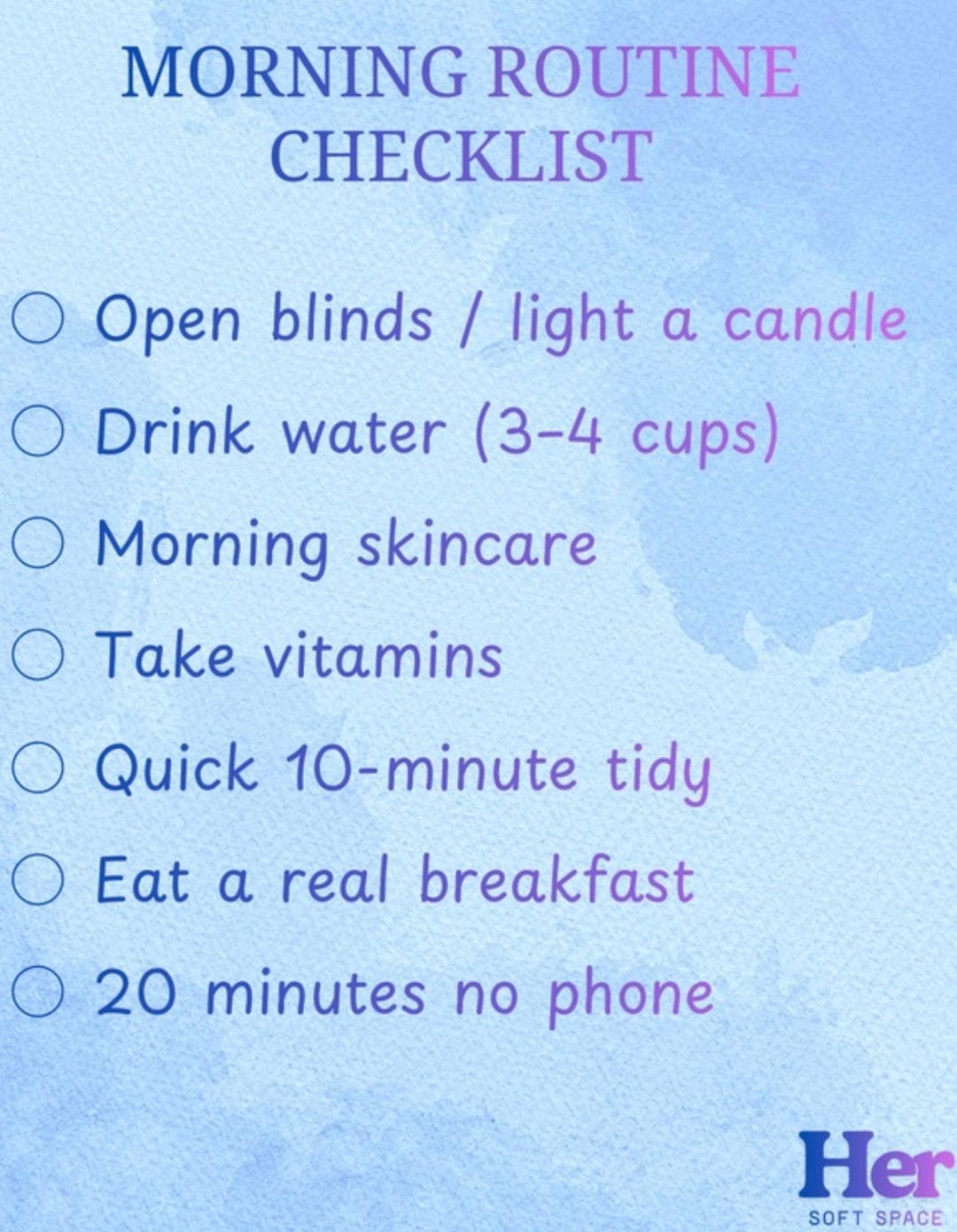 Morning Routine Checklist | Aesthetic Printable | Minimalist Daily ...