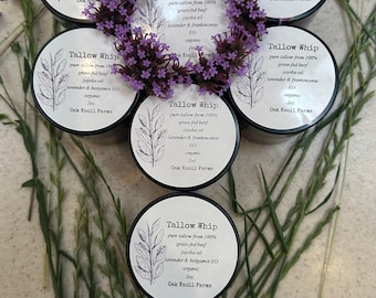 Bálsamo de sebo batido, 100 % alimentado con pasto, orgánico